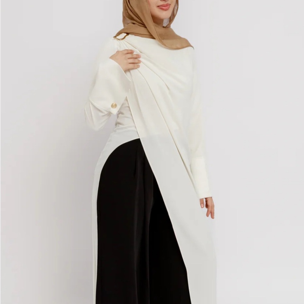 Summer Evenings Ivory Floor Length Hardware Tunic